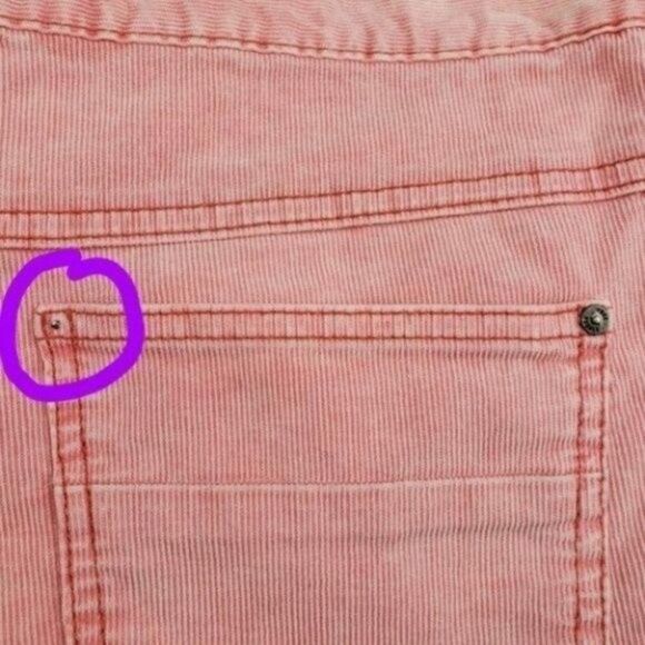 Free People corduroy frayed hem short shorts pink size 27 - Picture 3 of 9